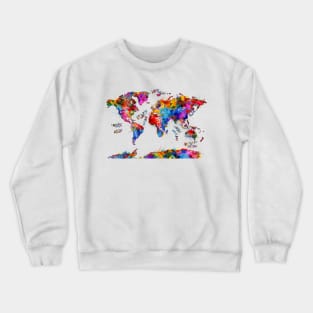 world map Crewneck Sweatshirt